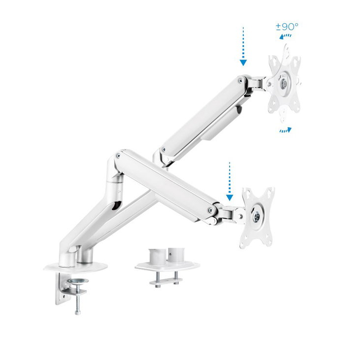Tooq DB4132TNR-W Soporte de Mesa para 2 Monitores Blanco Tooq DB4132TNR-W Soporte de Mesa para 2 Monitores Blanco
